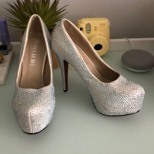 Rhinestone high heels